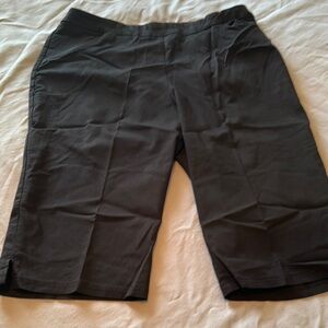 Susan Graver Black Bermuda Shorts with Clean Design